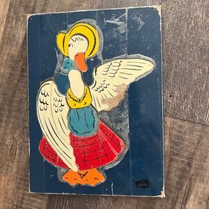 Judy Toys Goose‎ Puzzle Vintage Wooden Farm Animal Puzzle Toddler Toy